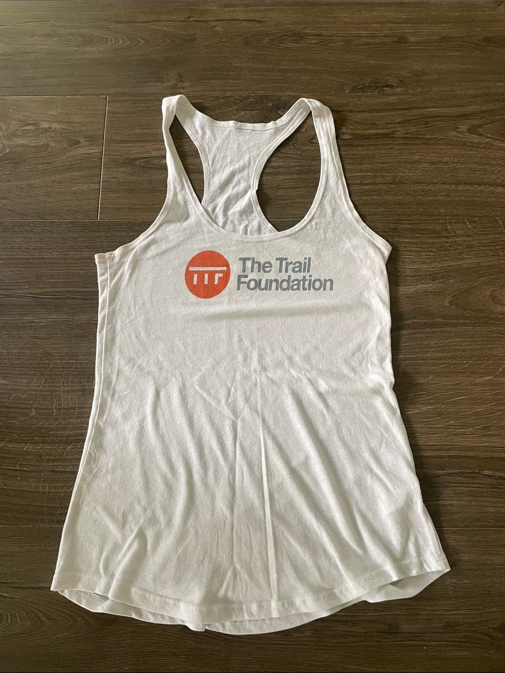 The Trail Foundation Women's White Racerback Tank Top, Size Small
